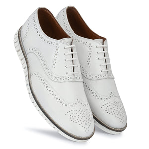 Legwork Informal Triple White Italian Leather Shoes