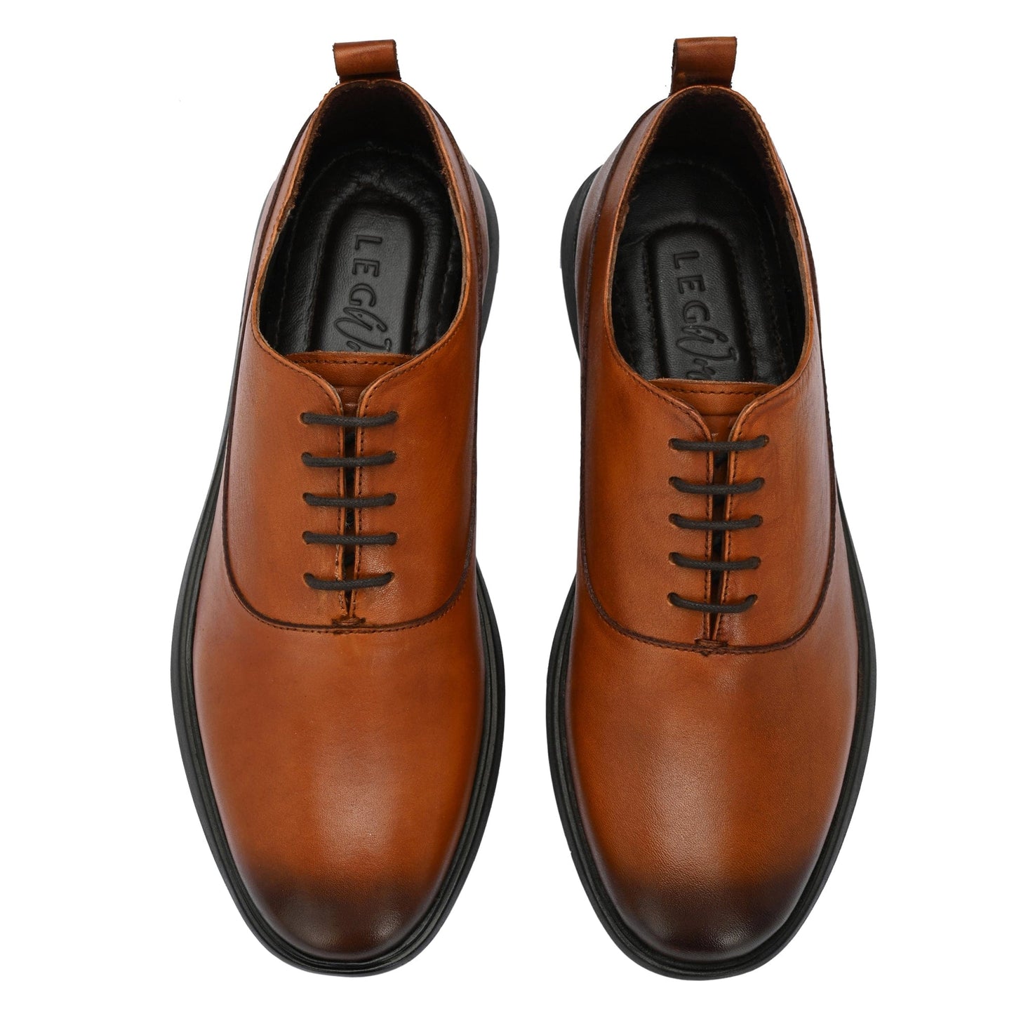Legwork Crossover Tan Italian Leather Shoes