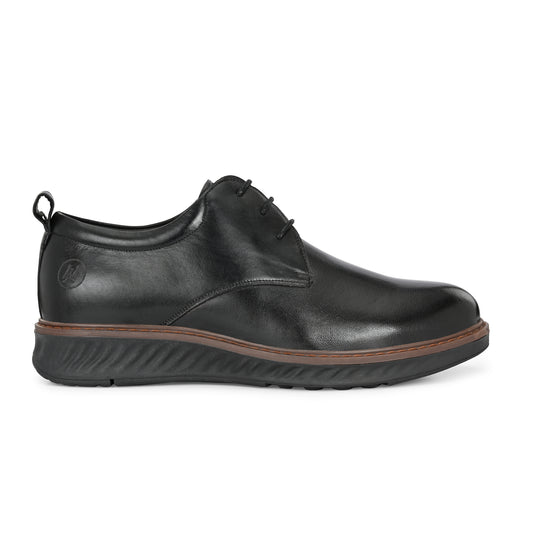 The Metropolitan Hybrid Derby | Men's Black Leather Comfort Dress Shoe