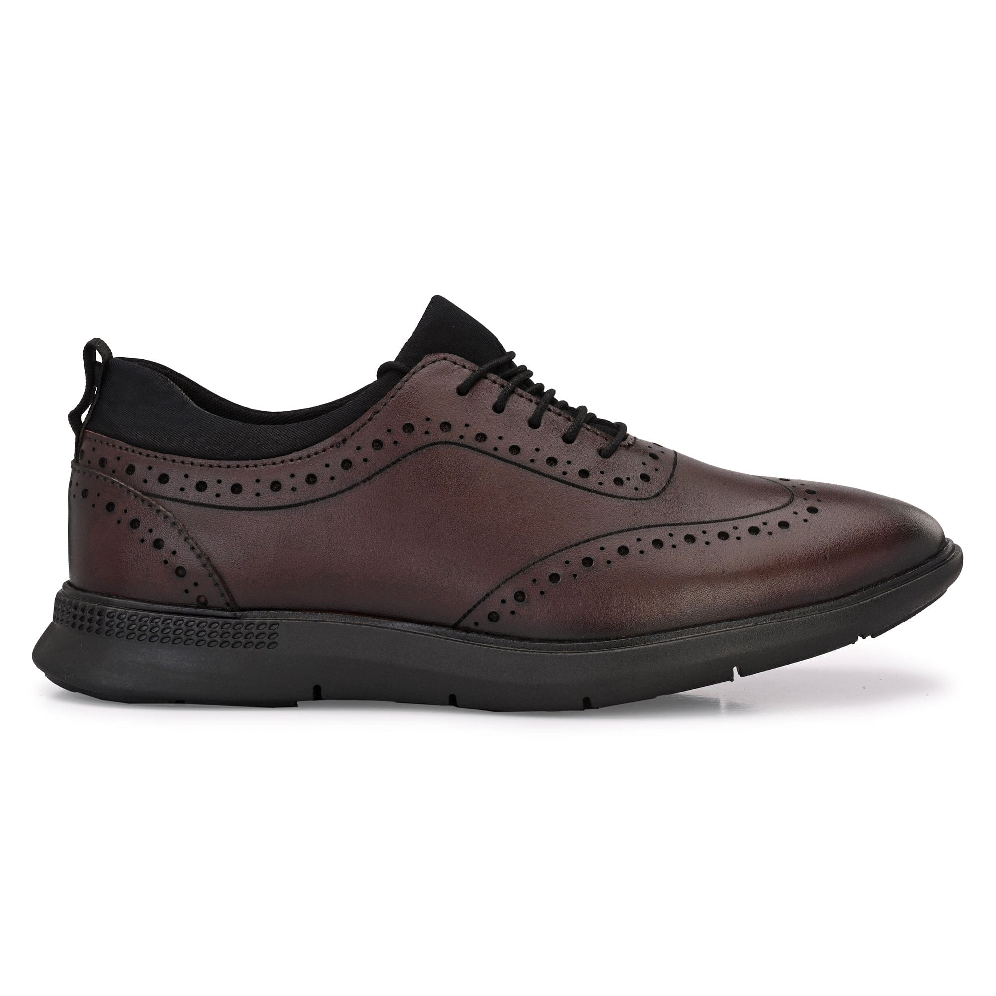 Oxford Brogue Brown Italian Leather Dress Shoes Reverse Goodyear Welte