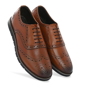 Legwork Informal Brogue Original Tan Italian Leather Shoes