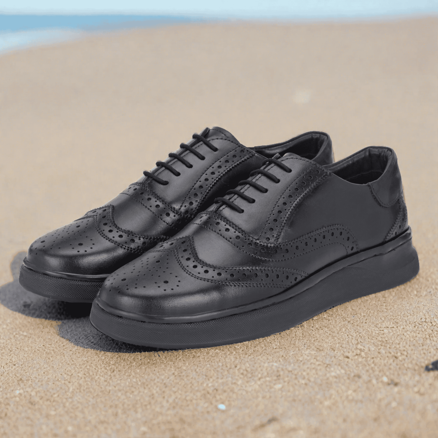 Wingtip Marvel Black Men's Sneakers