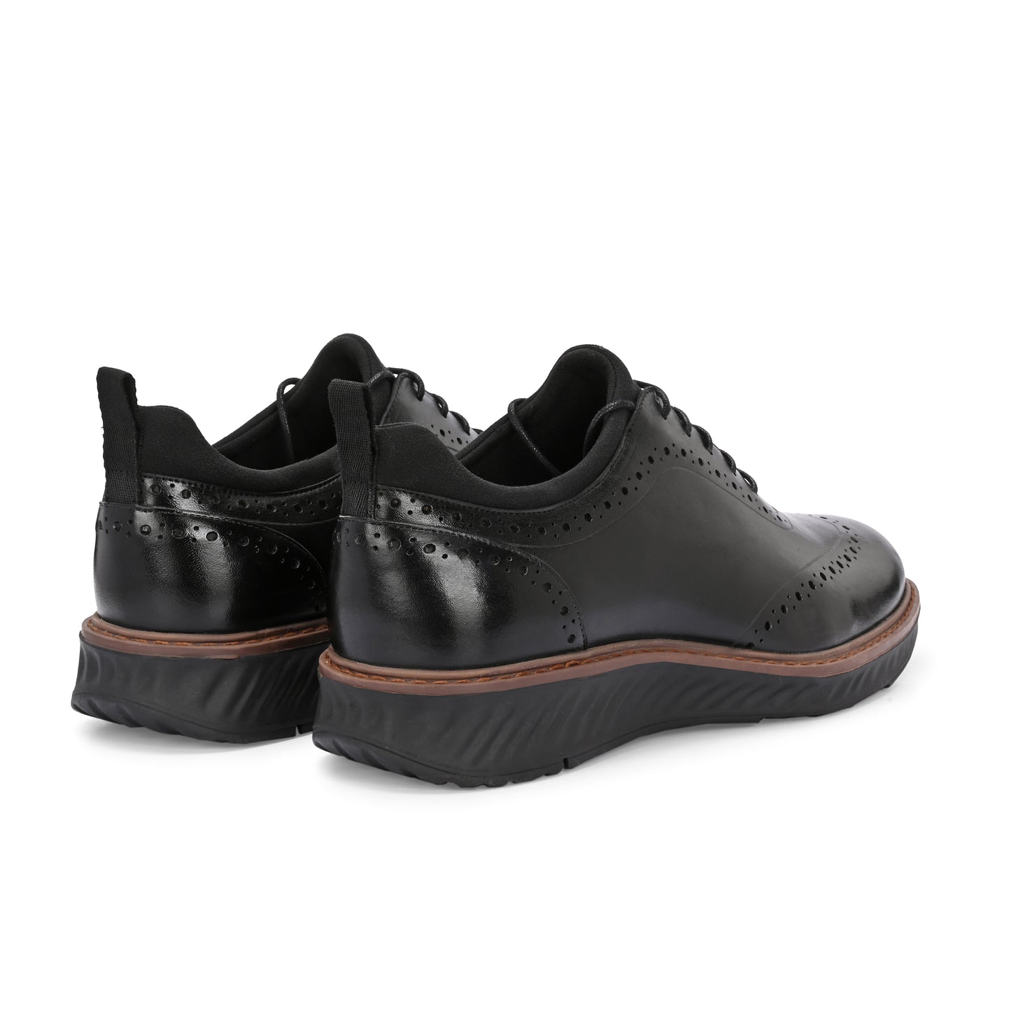 The Apex Brogue Slip-On Black