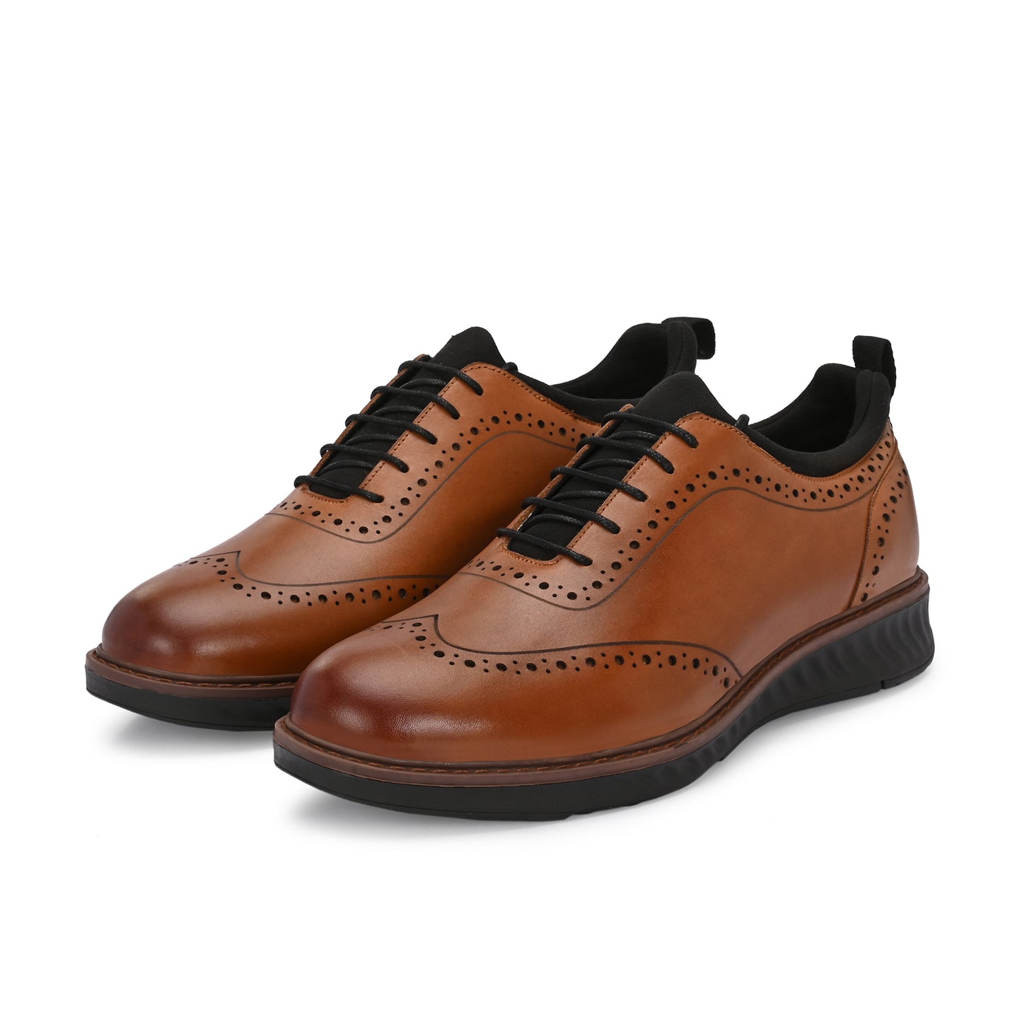 The Apex Brogue Slip-On Tan