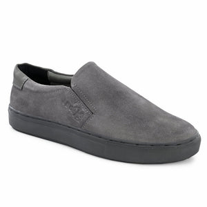 Legwork Slip On Grey Italian Suede Leather Shoes
