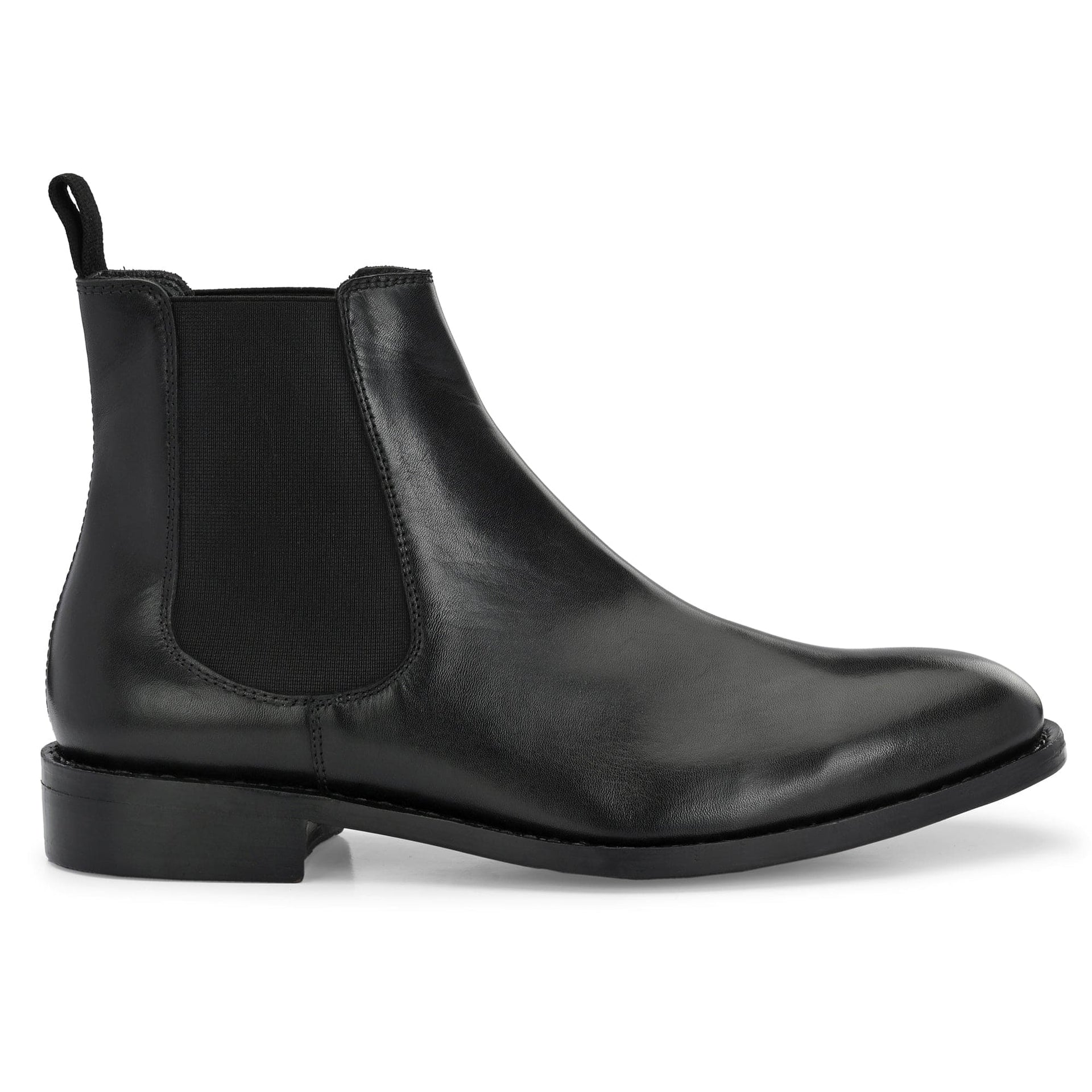 Chelsea Boot Black Antique Italian Leather Goodyear Welted