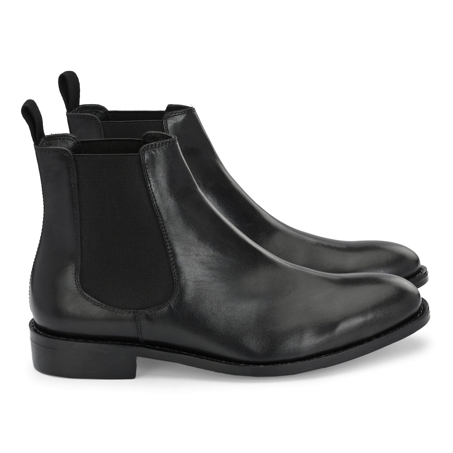 Chelsea Boot Black Antique Italian Leather Goodyear Welted