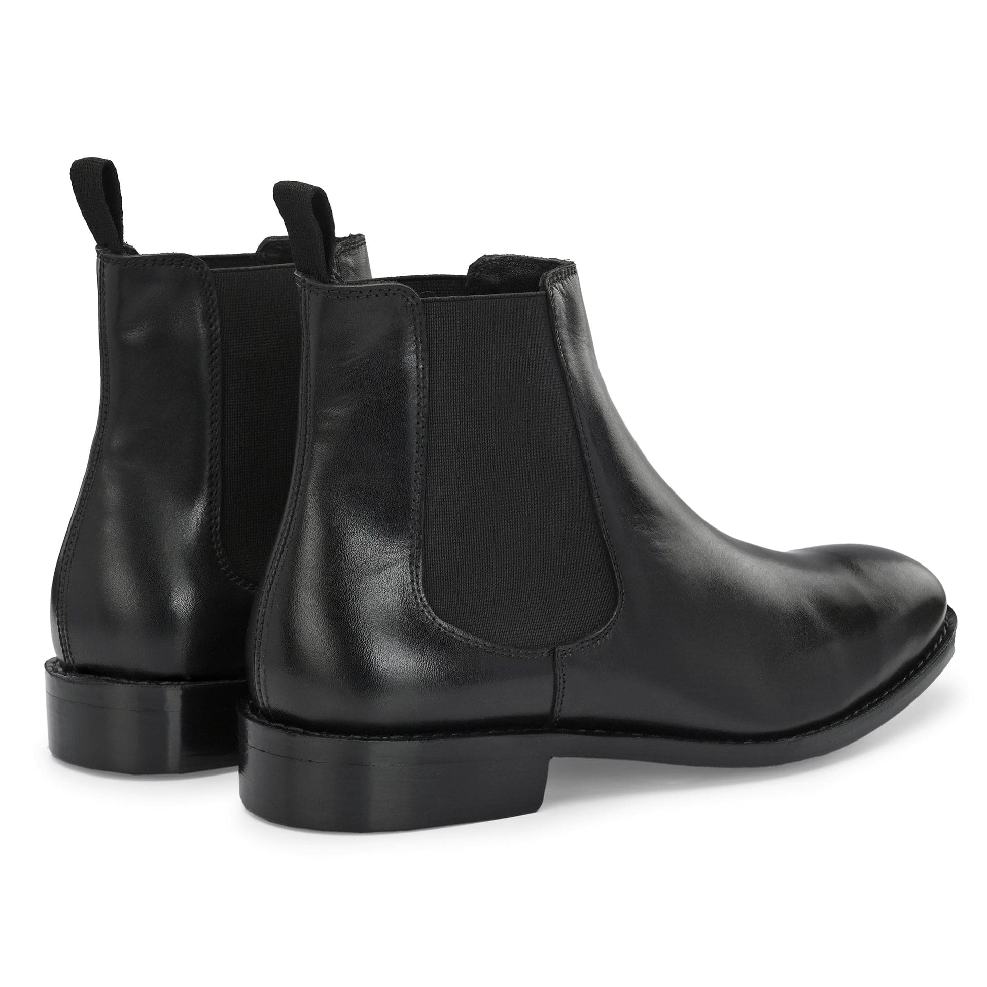 Chelsea Boot Black Antique Italian Leather Goodyear Welted