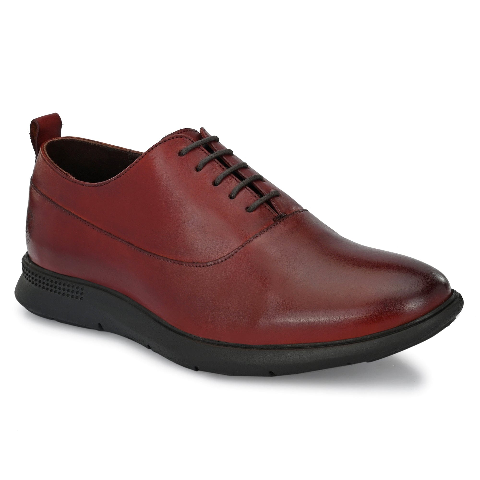 Legwork Crossover Cognac Red Italian Leather Shoes