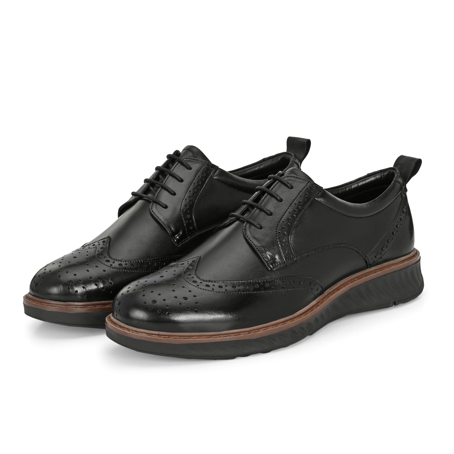 The Legwork Hybrid Brogue Black