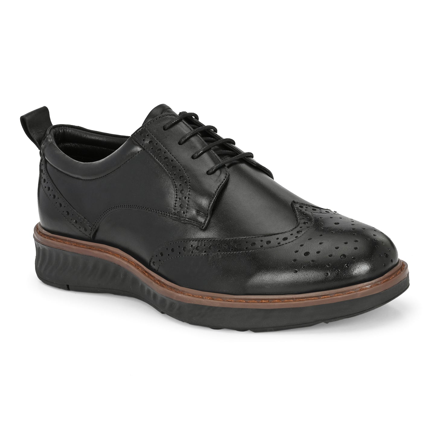 The Legwork Hybrid Brogue Black