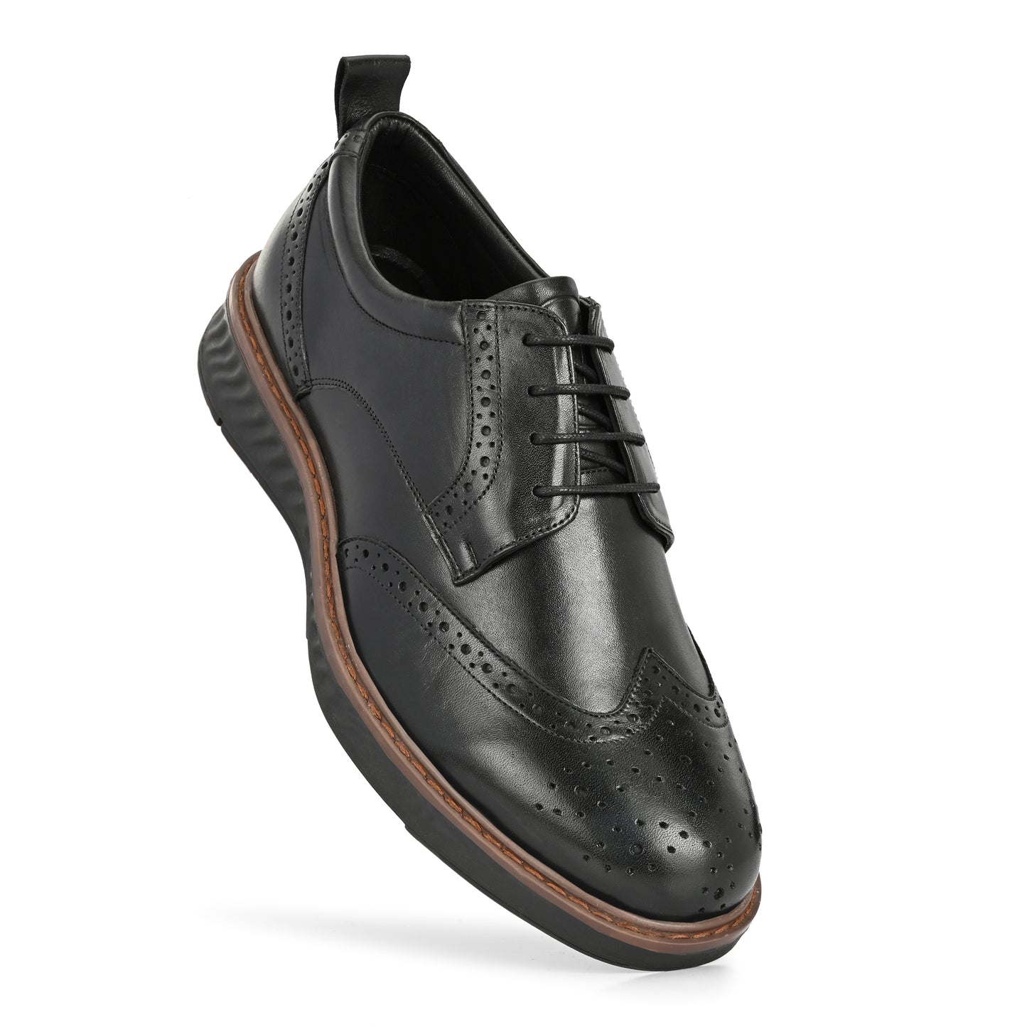 The Legwork Hybrid Brogue Black