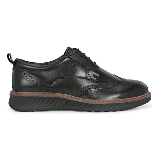 The Legwork Hybrid Brogue Black