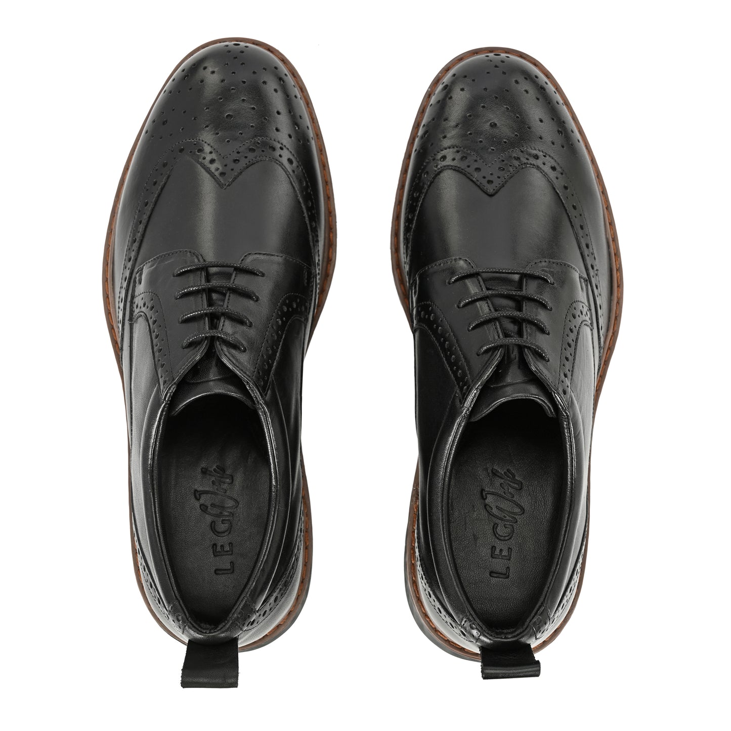 The Legwork Hybrid Brogue Black