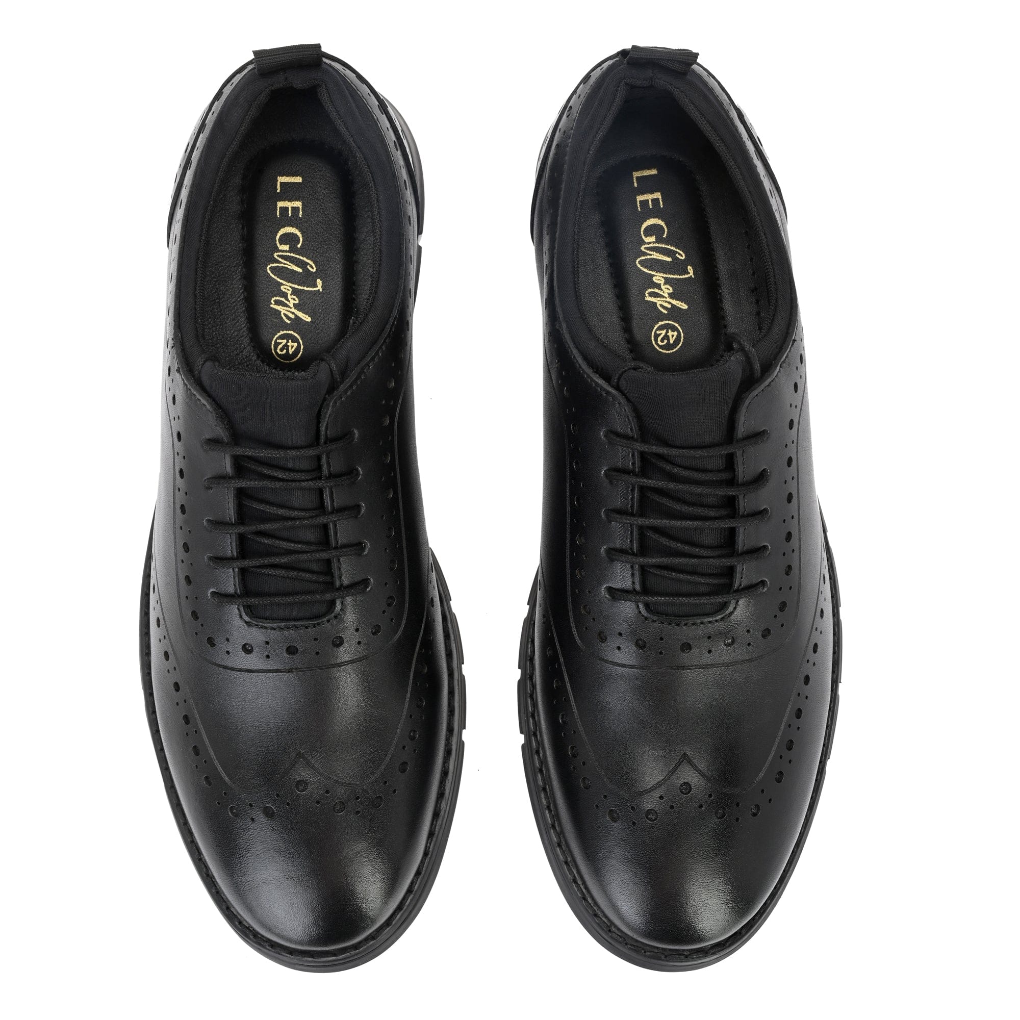 Legwork Brogue 2.1 Black Ultra Italian Leather Shoes