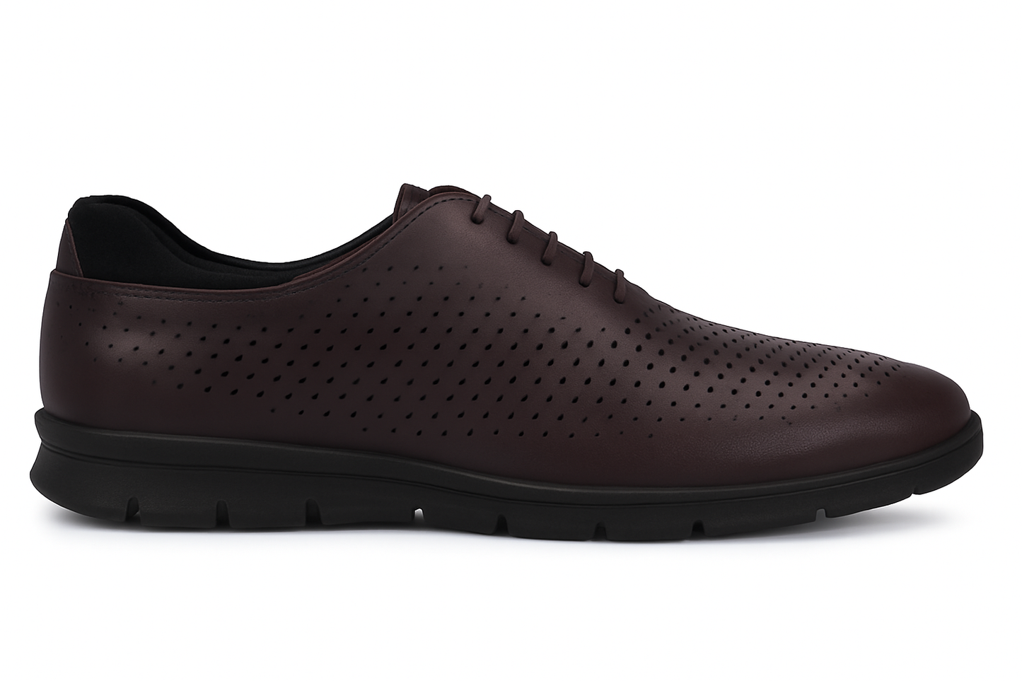 Legwork Voyager Laser Treated Mocha Full Grain Leather Sneaker