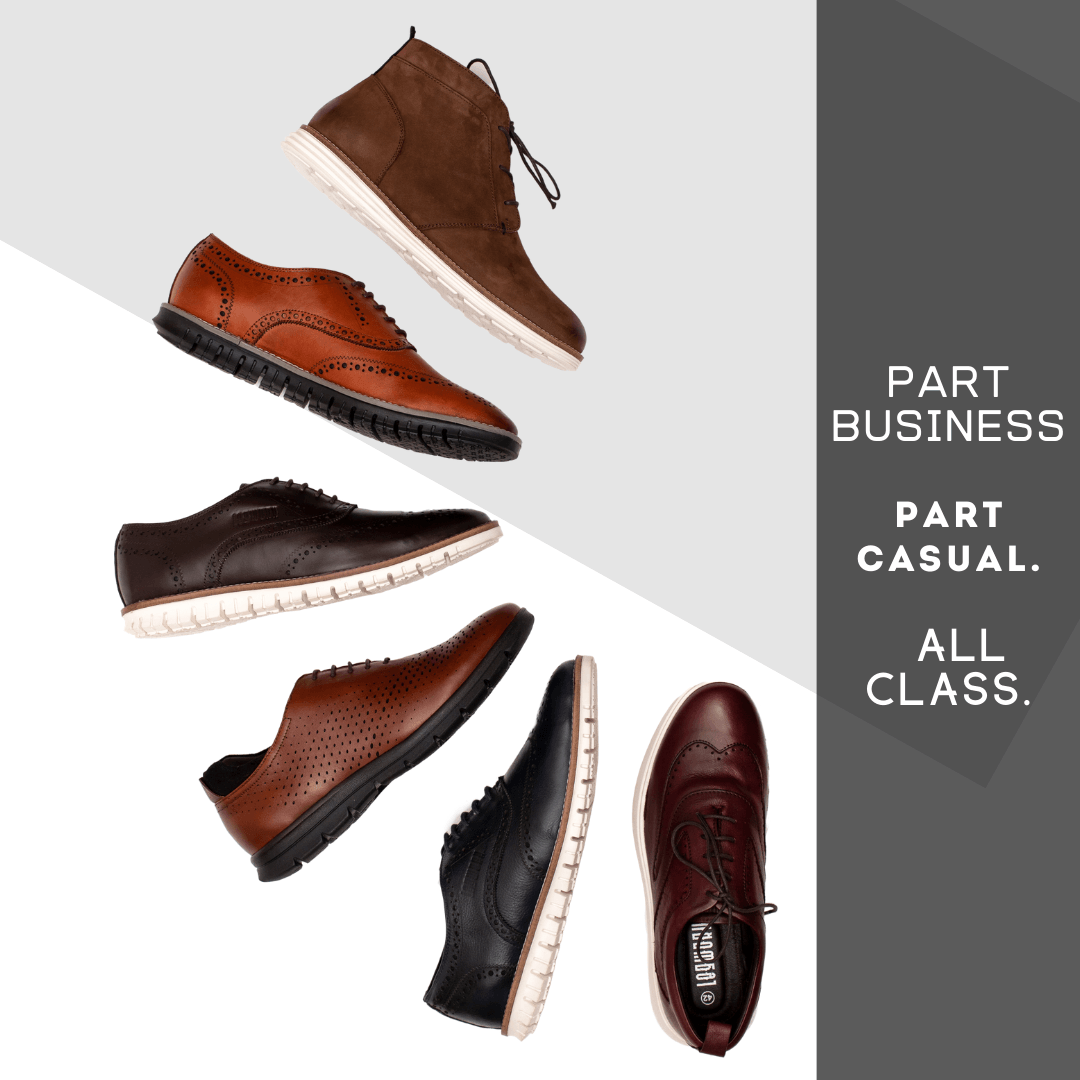 Legwork Classico Wingtip Oxford Black Full Grain Leather Sneaker