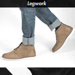 Legwork Retro Chukka Full Grain Nubuck Leather Boot Camel