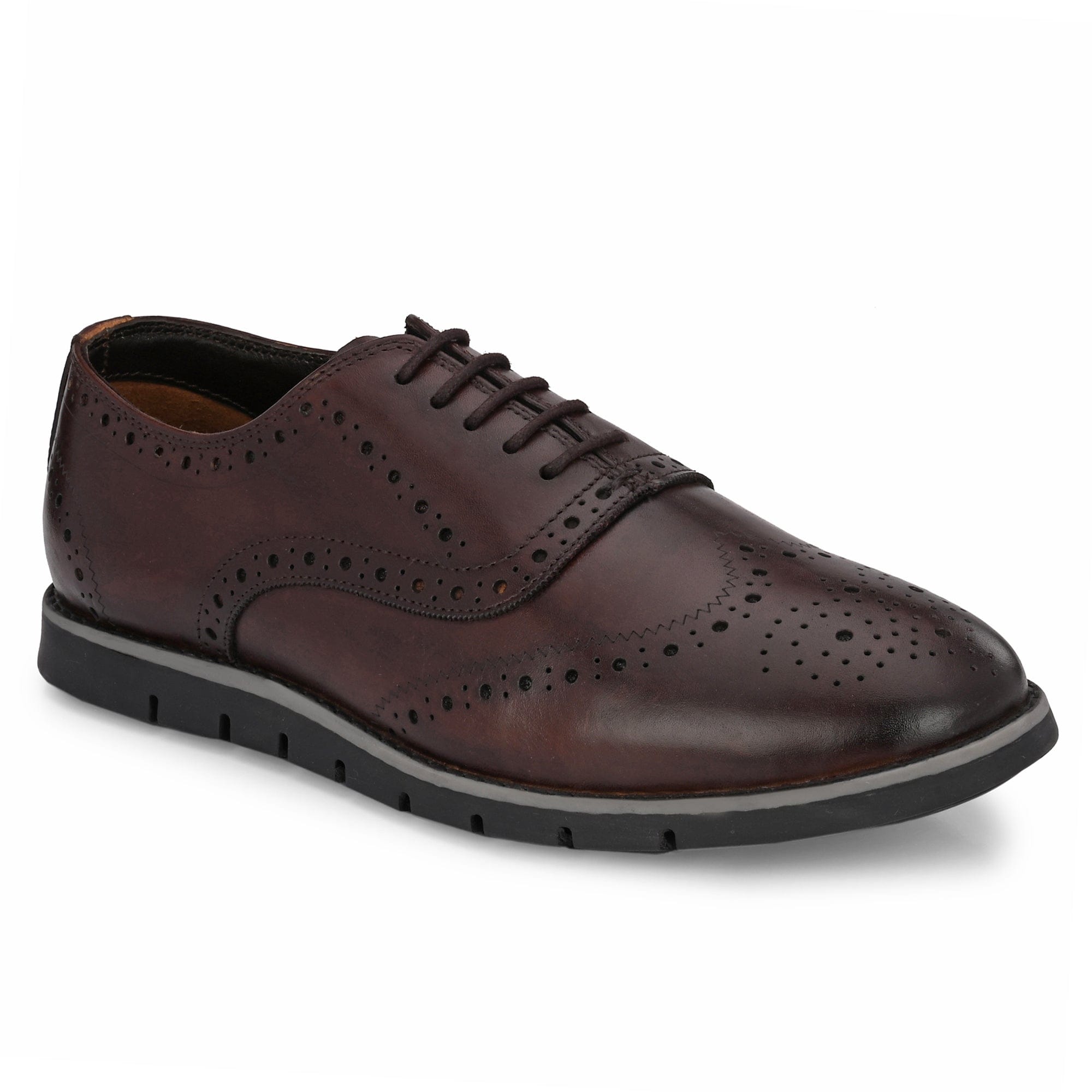 Legwork Brogue Brown Italian Leather Shoe