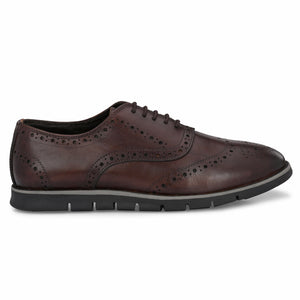 Legwork Brogue Brown Italian Leather Shoe