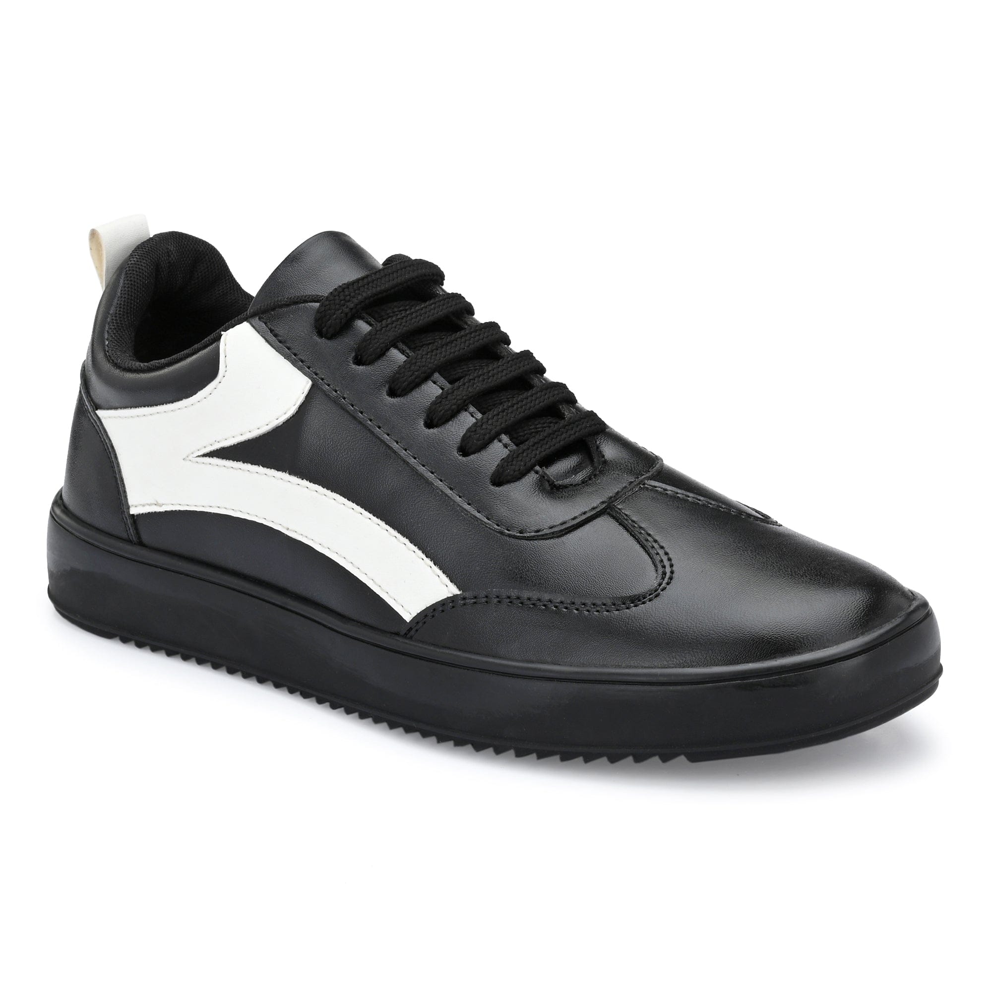 Legwork Casual 2.0 Black & White Vegan Leather Shoes