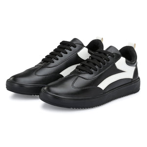 Legwork Casual 2.0 Black & White Vegan Leather Shoes