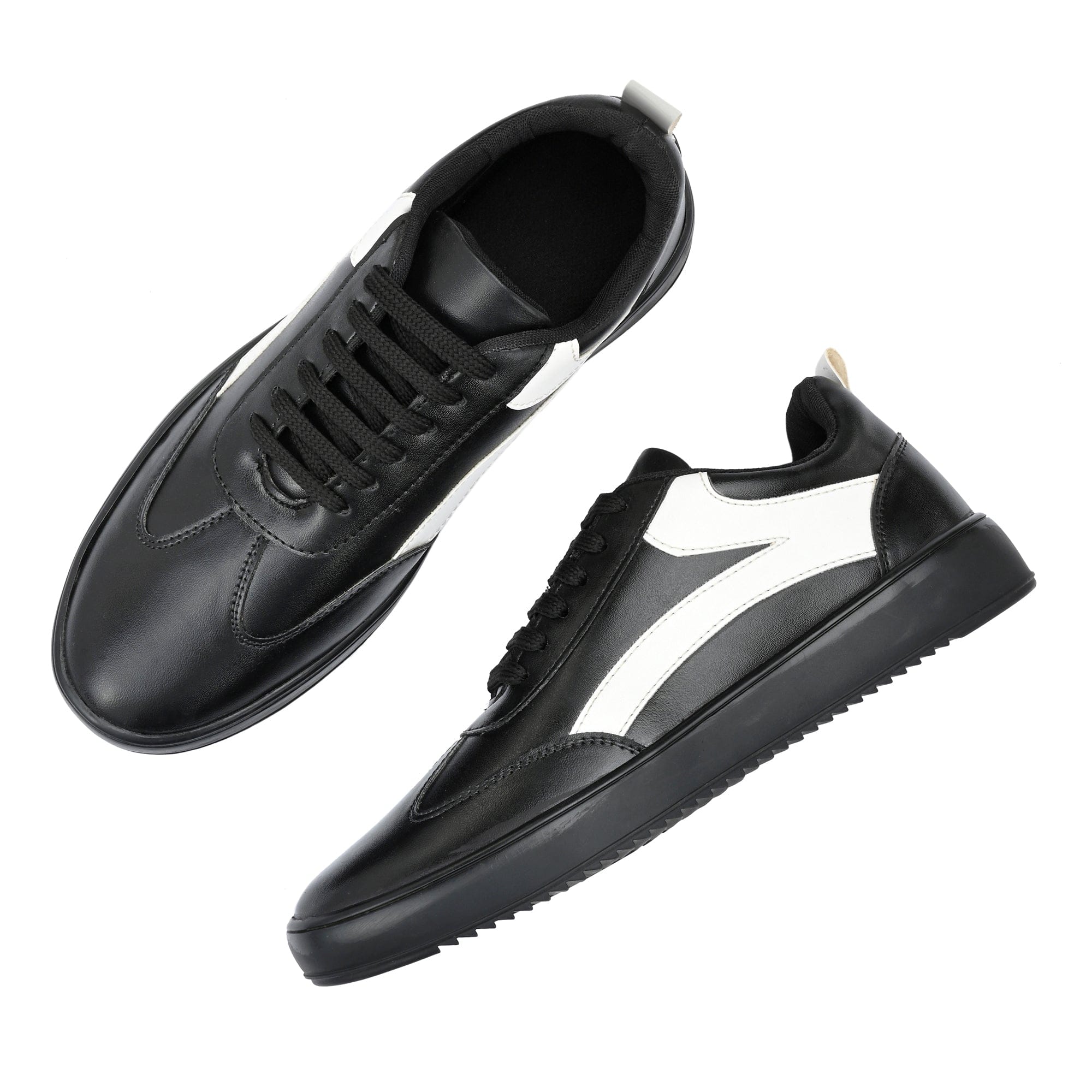 Legwork Casual 2.0 Black & White Vegan Leather Shoes