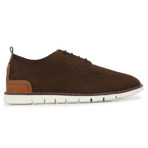 Legwork SWIFTKNIT™ Brown Brogues 100% Recycled Pet Bottles Knit Oxford Dress Shoes