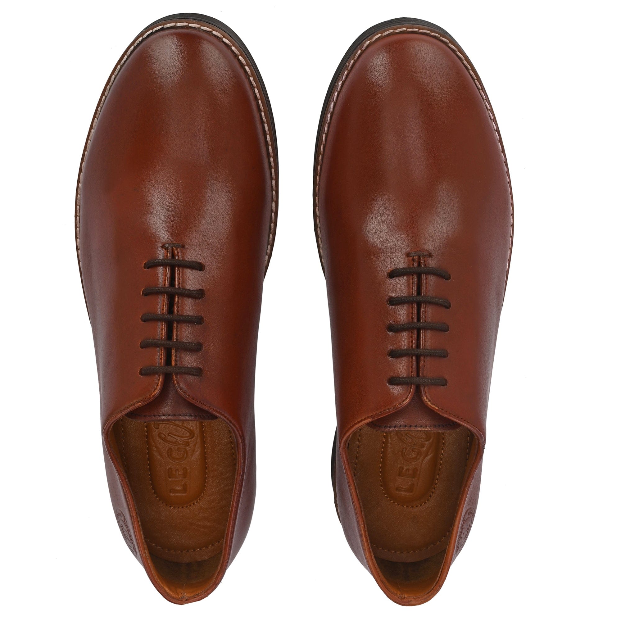 Legwork Wholecut Oxford 2.0 Dark Tan Italian Leather Shoes