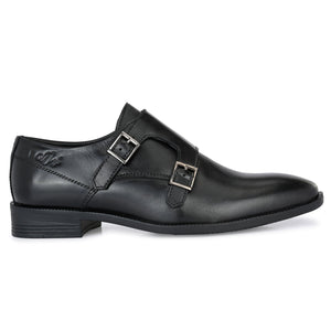 LEGWORK MONKSTRAP BLACK CALF ITALIAN LEATHER DRESS SHOE