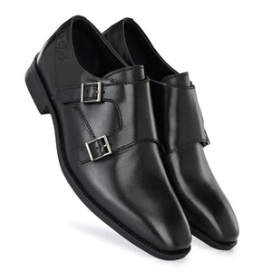 LEGWORK MONKSTRAP BLACK CALF ITALIAN LEATHER DRESS SHOE