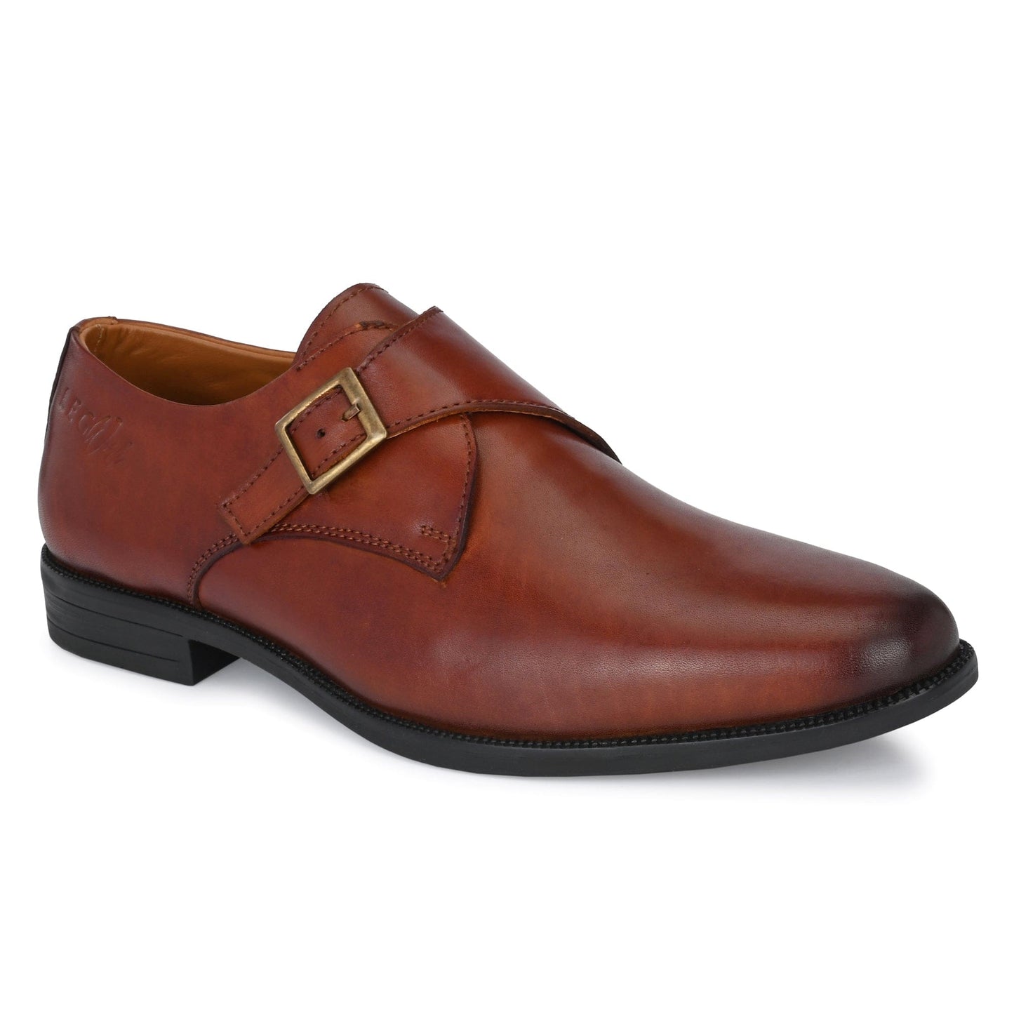 LEGWORK SINGLE MONK BRITISH TAN CALF ITALIAN LEATHER DRESS SHOE