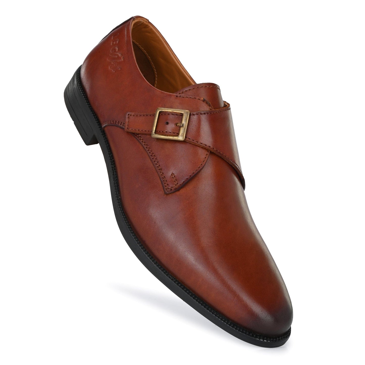 LEGWORK SINGLE MONK BRITISH TAN CALF ITALIAN LEATHER DRESS SHOE