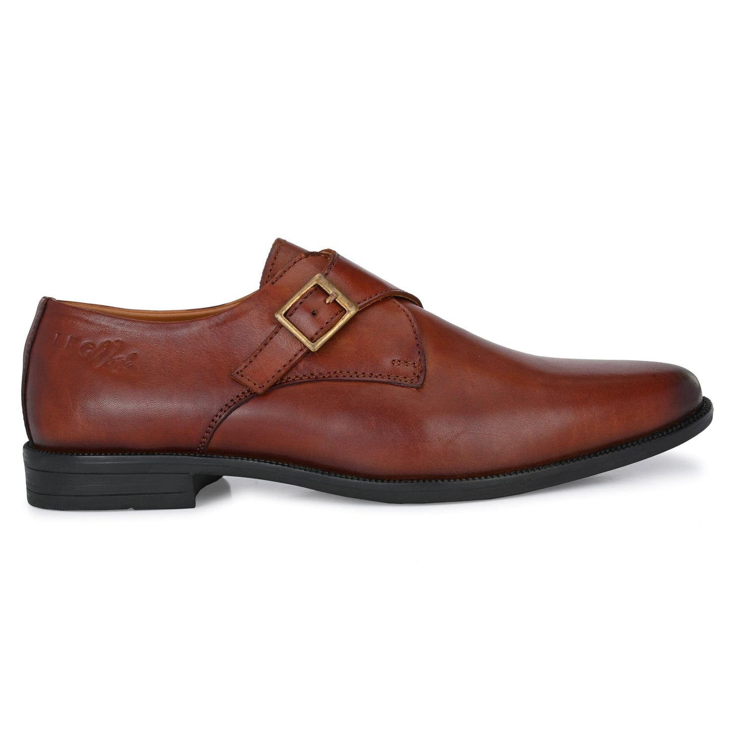 LEGWORK SINGLE MONK BRITISH TAN CALF ITALIAN LEATHER DRESS SHOE