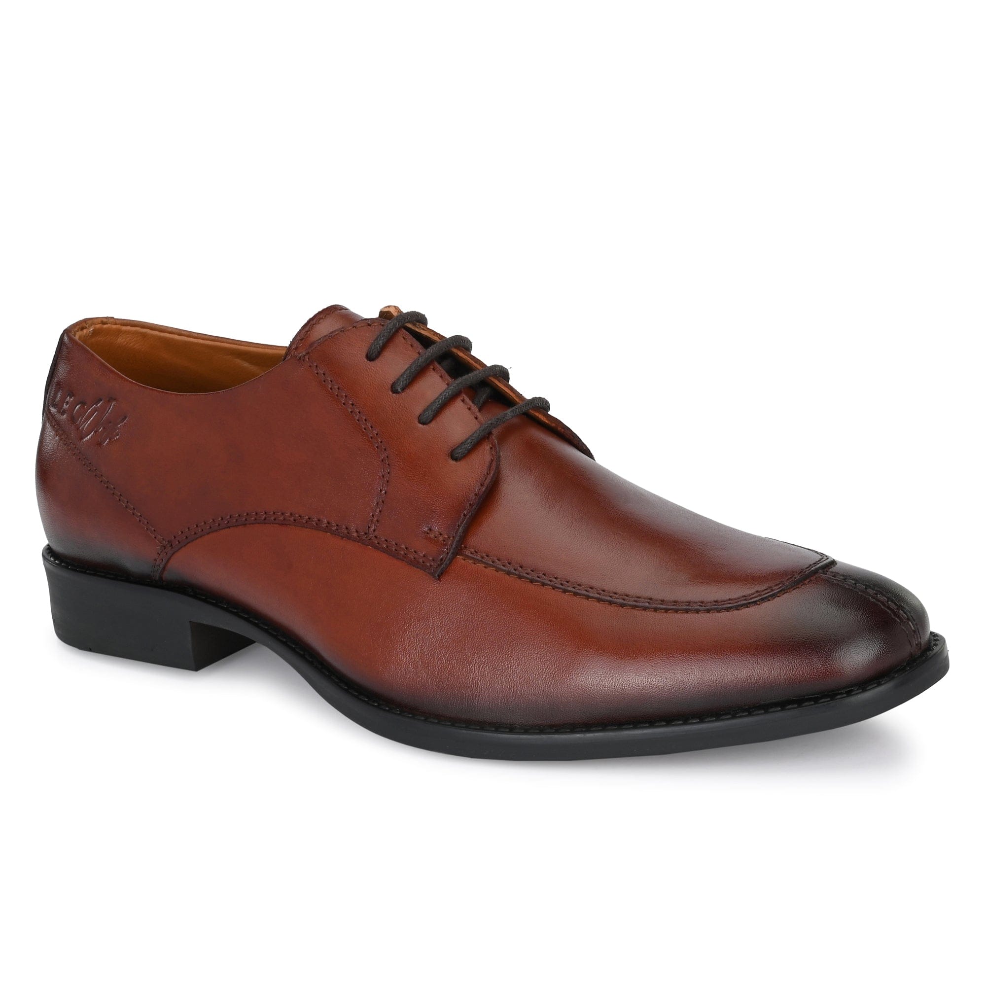 LEGWORK U-TOE DERBY BRITISH TAN CALF ITALIAN LEATHER DRESS SHOE