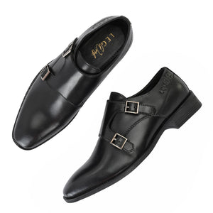 LEGWORK MONKSTRAP BLACK CALF ITALIAN LEATHER DRESS SHOE