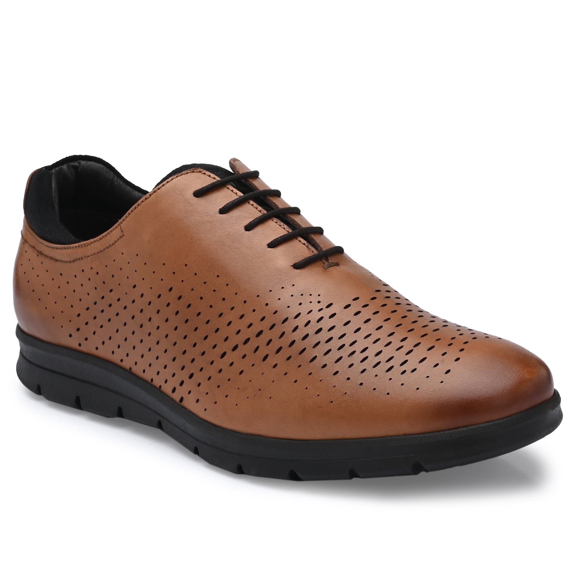 Legwork Voyager Lined Laser Wingtip Oxford Full Grain Leather Sneaker