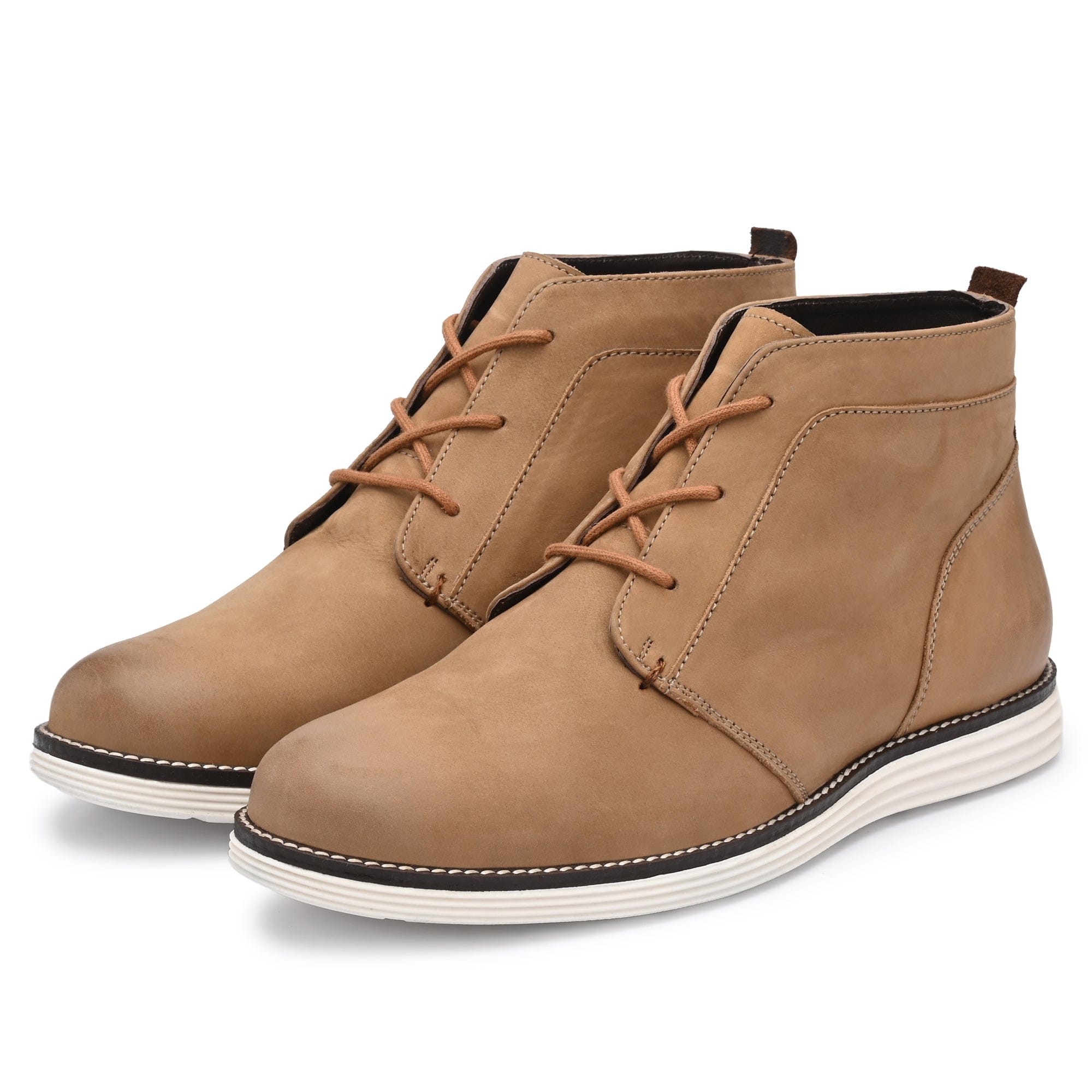 Legwork Retro Chukka Full Grain Nubuck Leather Boot Camel