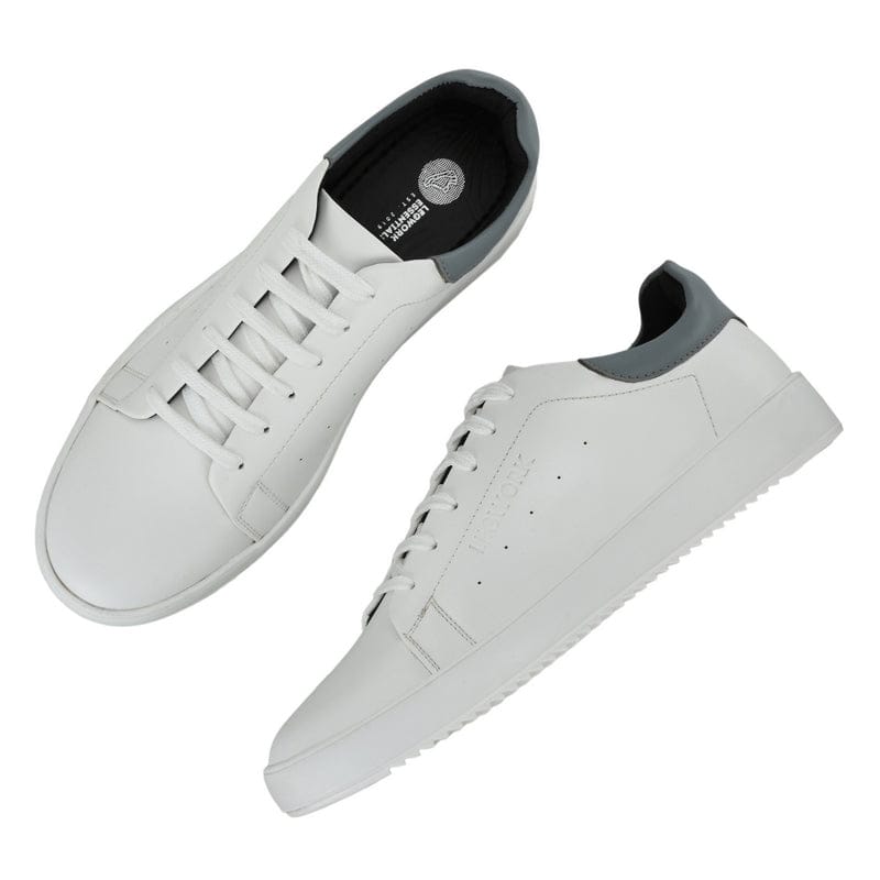 Legwork Casual 2.0 Triple White & Grey Vegan Leather Shoes