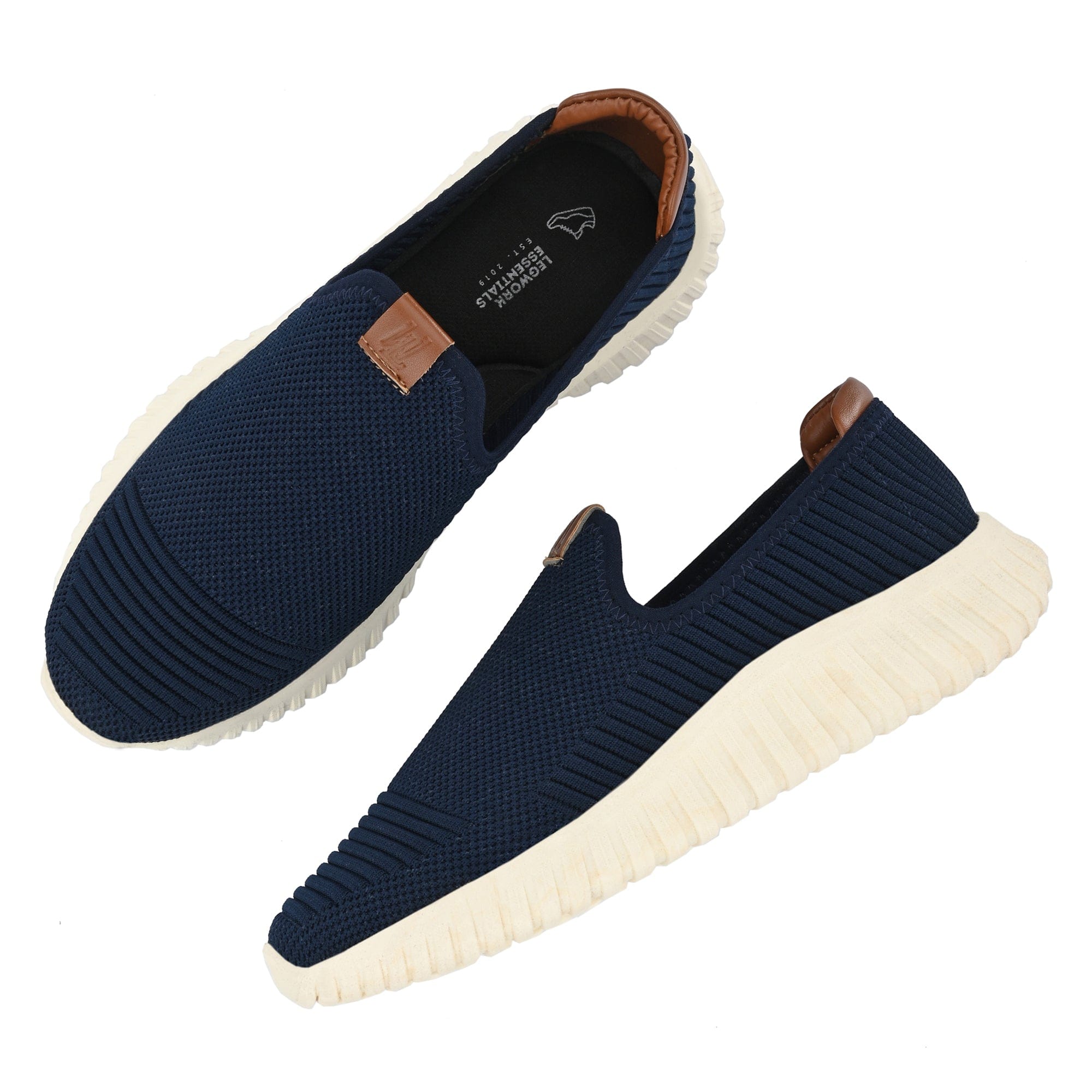 Legwork Drift Navy Comfortable ProKnit Sneakers Shoes made with 100% Recycled Plastic Bottles