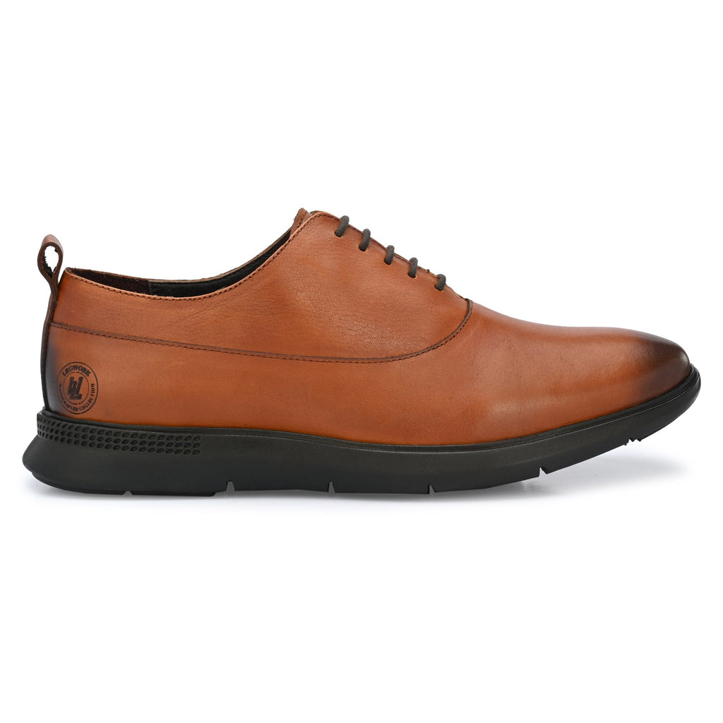 Legwork Crossover Tan Italian Leather Shoes