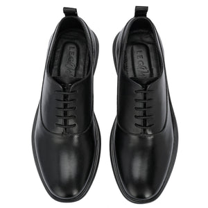 Legwork Crossover Black Italian Leather Shoes