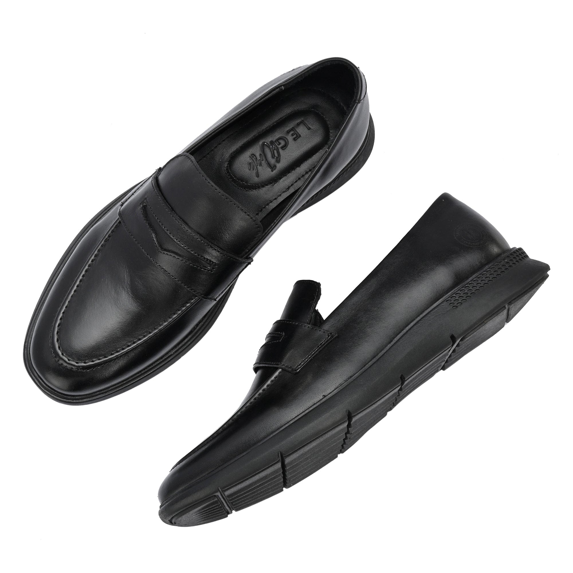 Legwork Loafer 2.0 Black Italian Leather Shoes