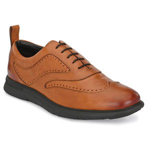 Legwork Shoes Classico Wingtip Oxford British Tan Full Grain Leather Sneaker