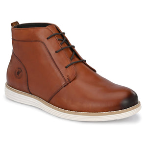 Legwork Retro British Tan & White Italian Leather Boot