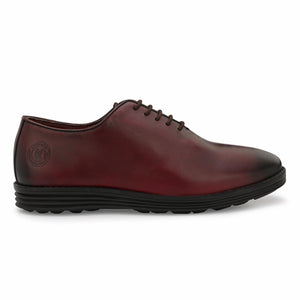 Legwork Wholecut Oxford 2.0 Cognac Red Italian Leather Shoes