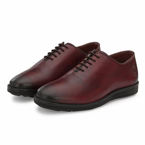 Legwork Wholecut Oxford 2.0 Cognac Red Italian Leather Shoes