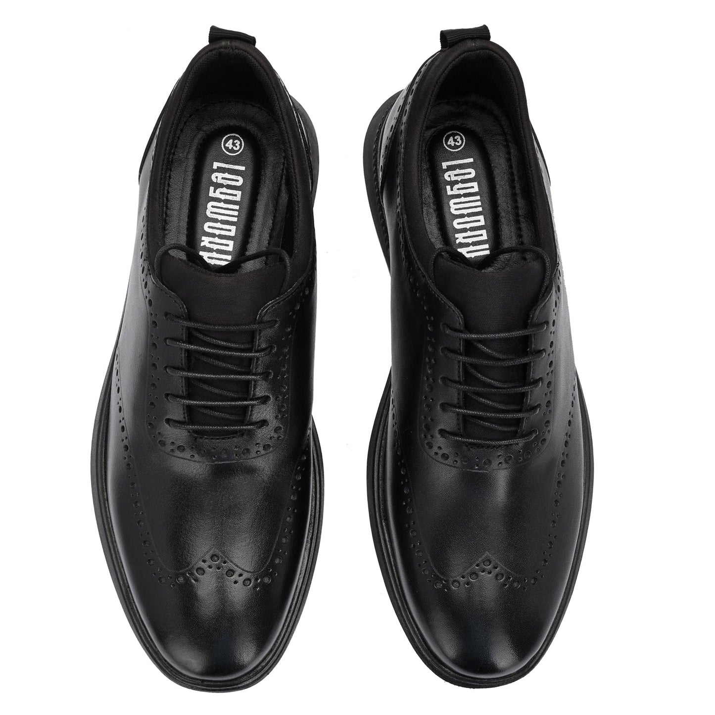 Legwork Brogue 2.0 Black Italian Leather Shoes