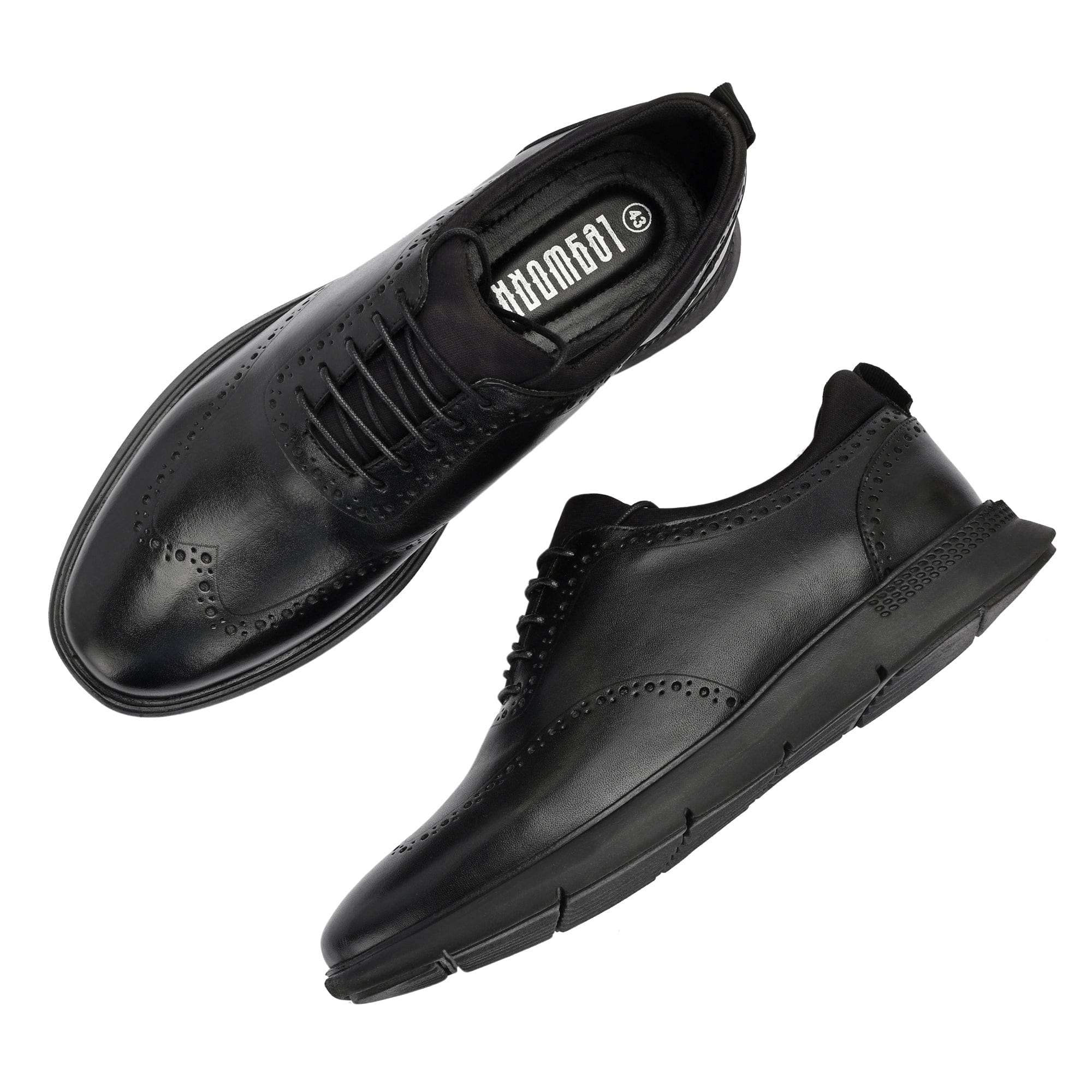 Legwork Brogue 2.0 Black Italian Leather Shoes