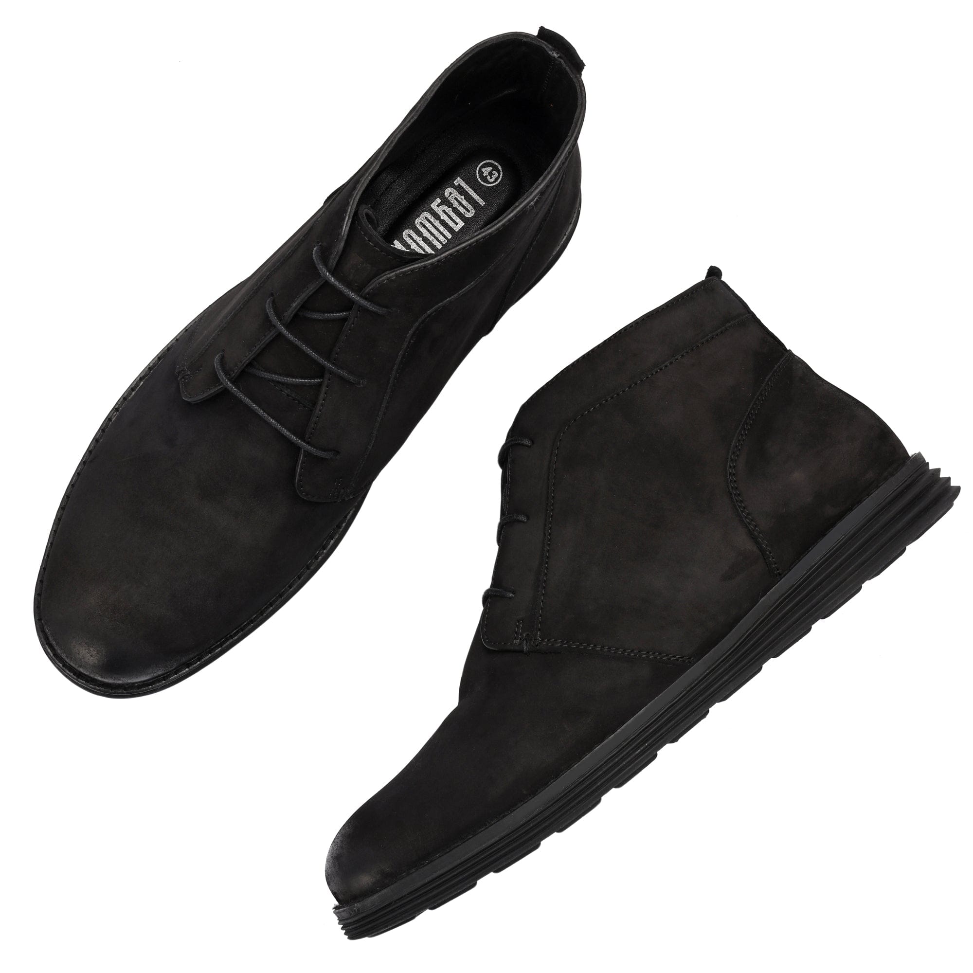 Legwork Retro Black Italian Nubuck Leather Boot